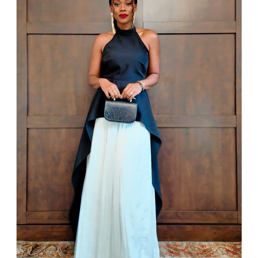 Elegant Black and white Women's Skirt set